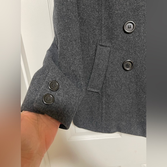 Izzi Collections Women's Wool Dark Gray Classic Peacoat Size M - Picture 3 of 13